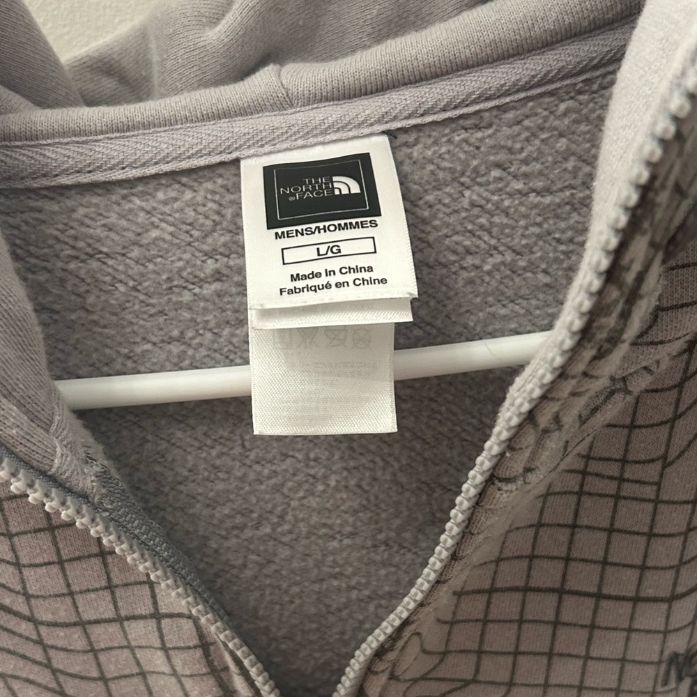 The North Face Light Gray Grid Pattern Jacket - image 3